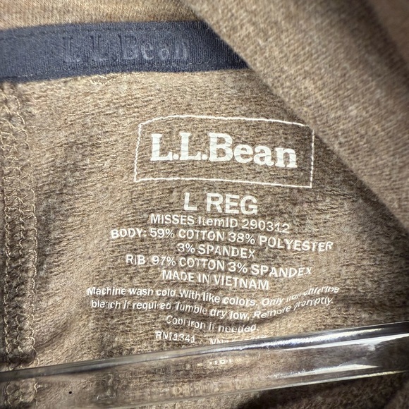 LL bean preowned tan cowl neck tunic size large - Picture 2 of 7